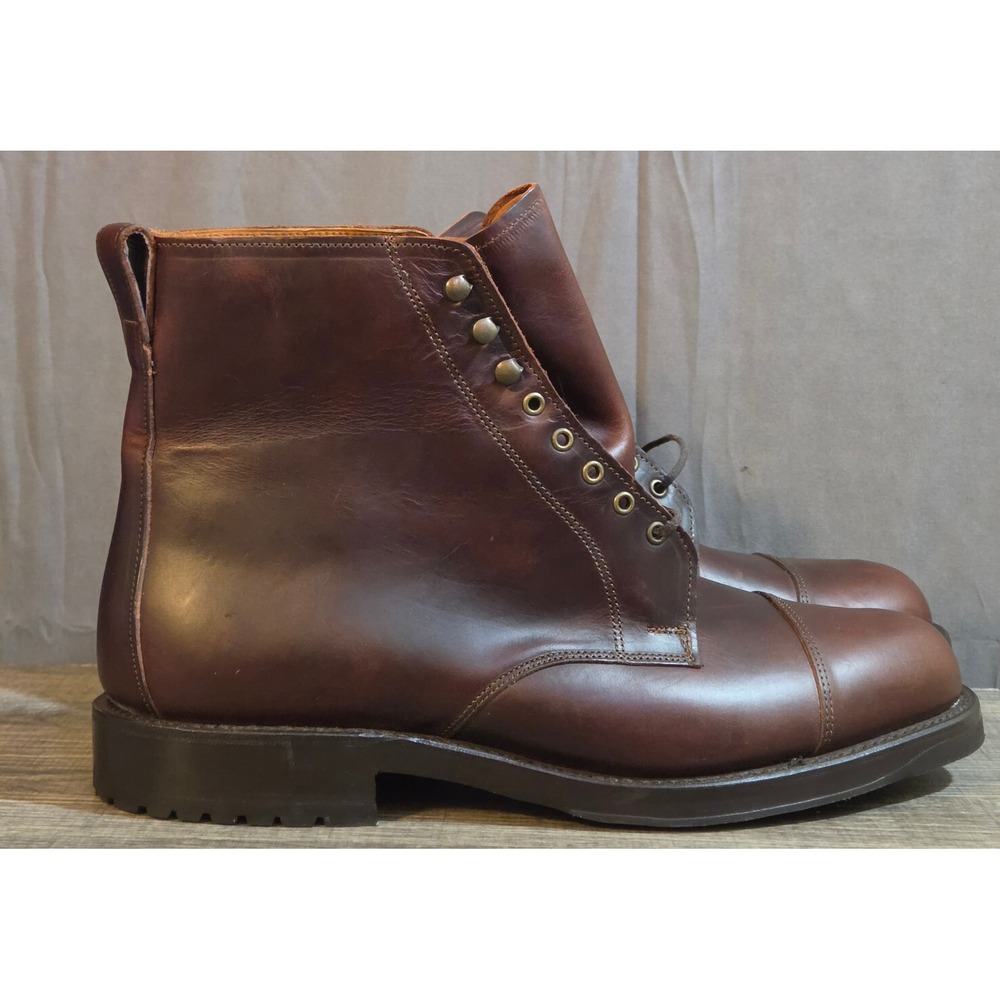 NWOB Allen Edmonds Andover Cap Toe Boots Men's Size 9.5 EEE Brown
